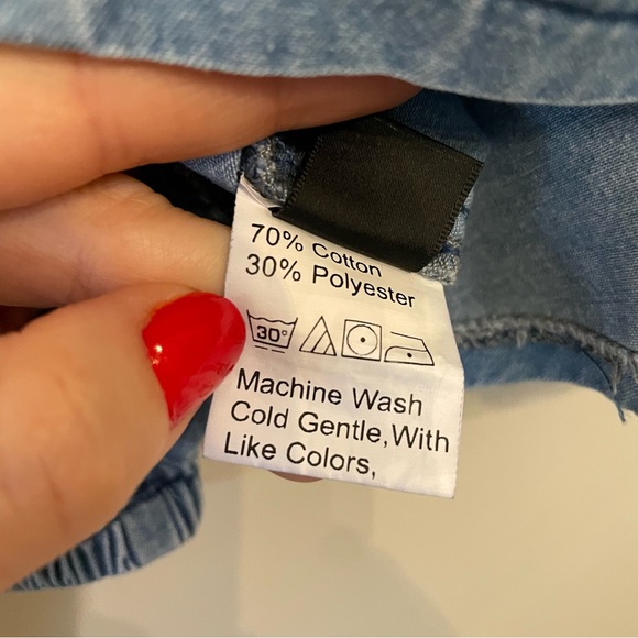 SHEIN Denim Crop Top- Size 3XL - Picture 4 of 6